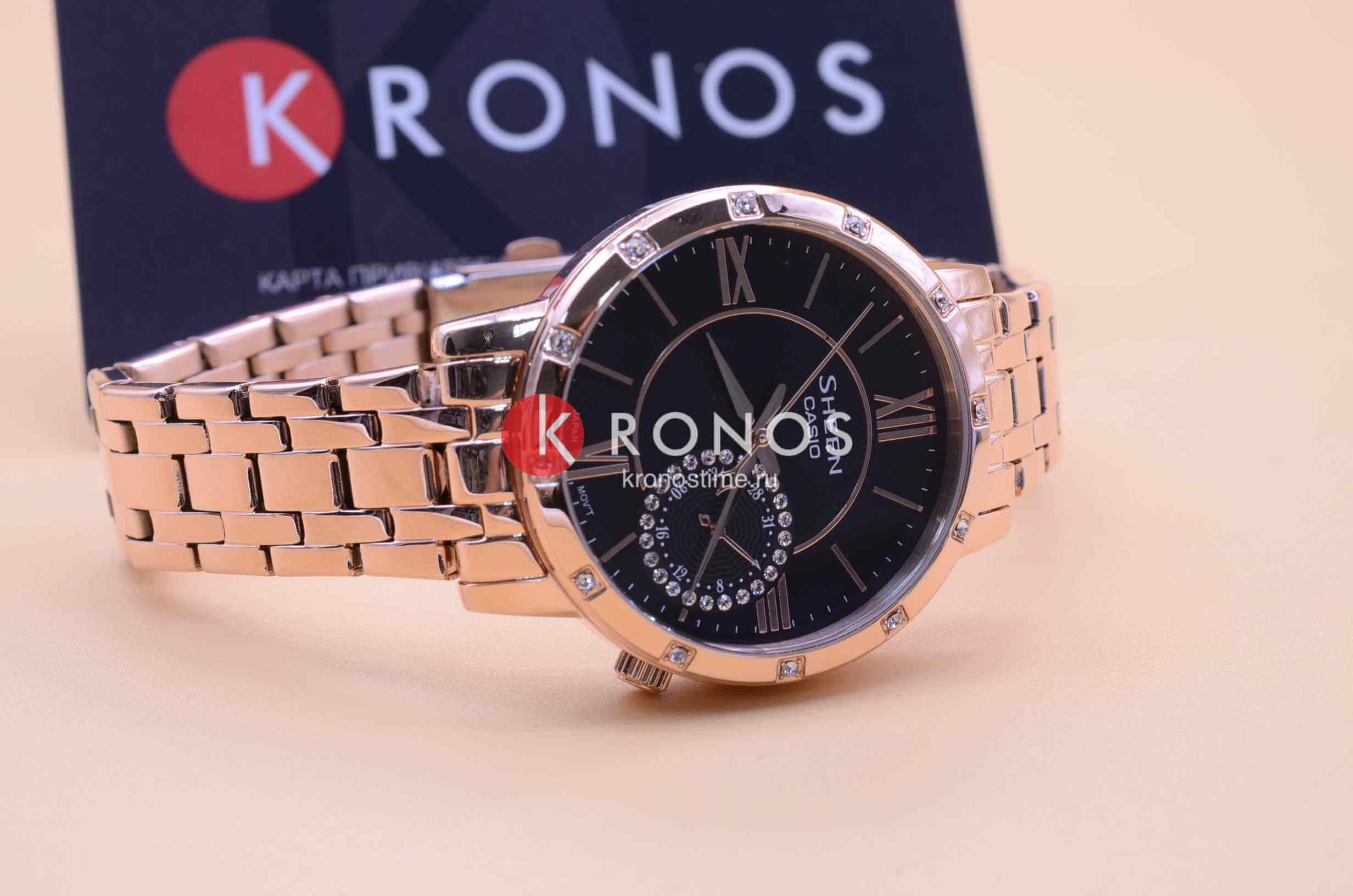 Casio Casio Sheen SHE-3046PG-8AUER , наручные женские часы фото под углом