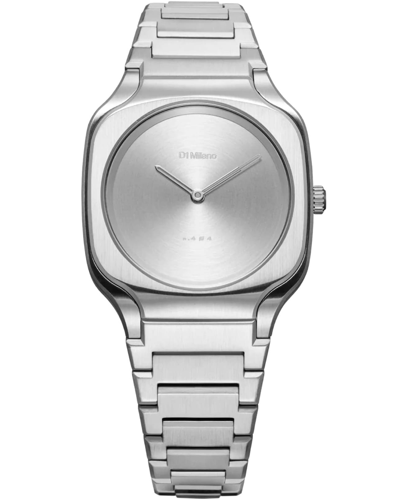 D1 Milano D1 Milano Square Disco Grey SQBL01  SQBL01 кварцевые женские часы серебристый циферблат, браслет нержавеющая сталь — вид спереди