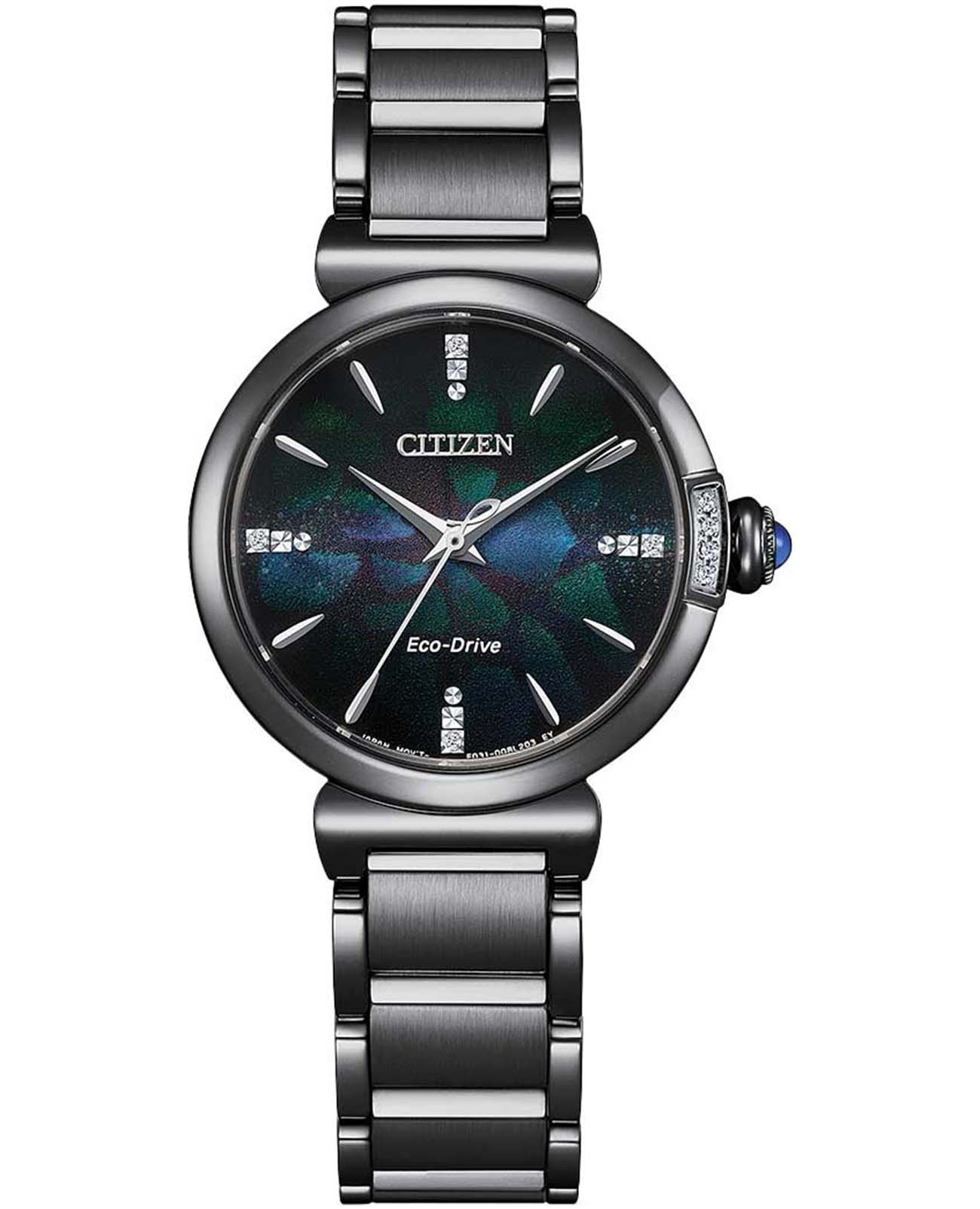 Citizen Citizen Citizen L EM1067-88E  EM1067-88E кварцевые женские часы цветной циферблат, браслет нержавеющая сталь с ip-покрытием — вид спереди