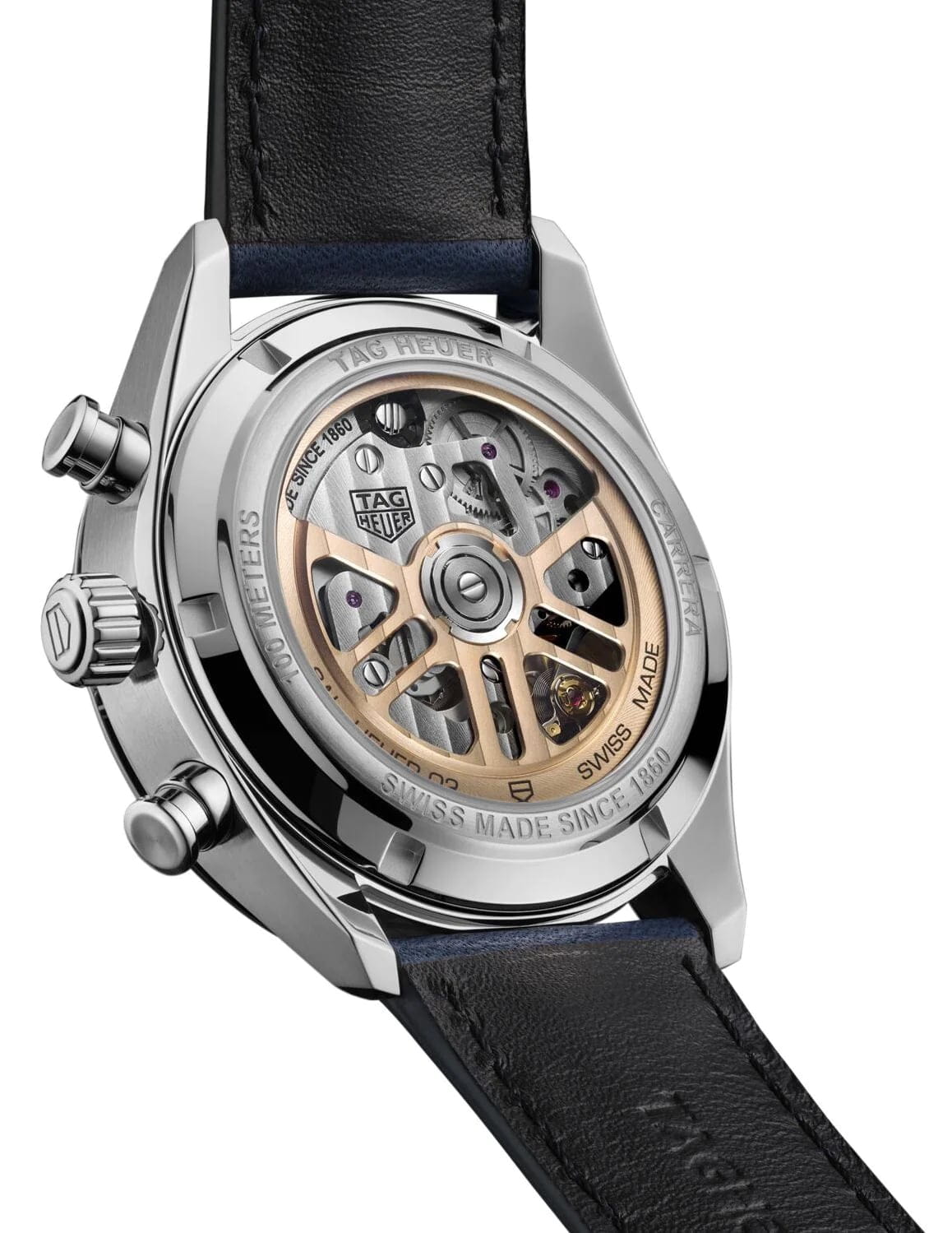 TAG Heuer TAG Heuer Carrera Chronograph CBN201D.FC6543, carrera швейцария мужские часы на браслете кожаный боковой вид