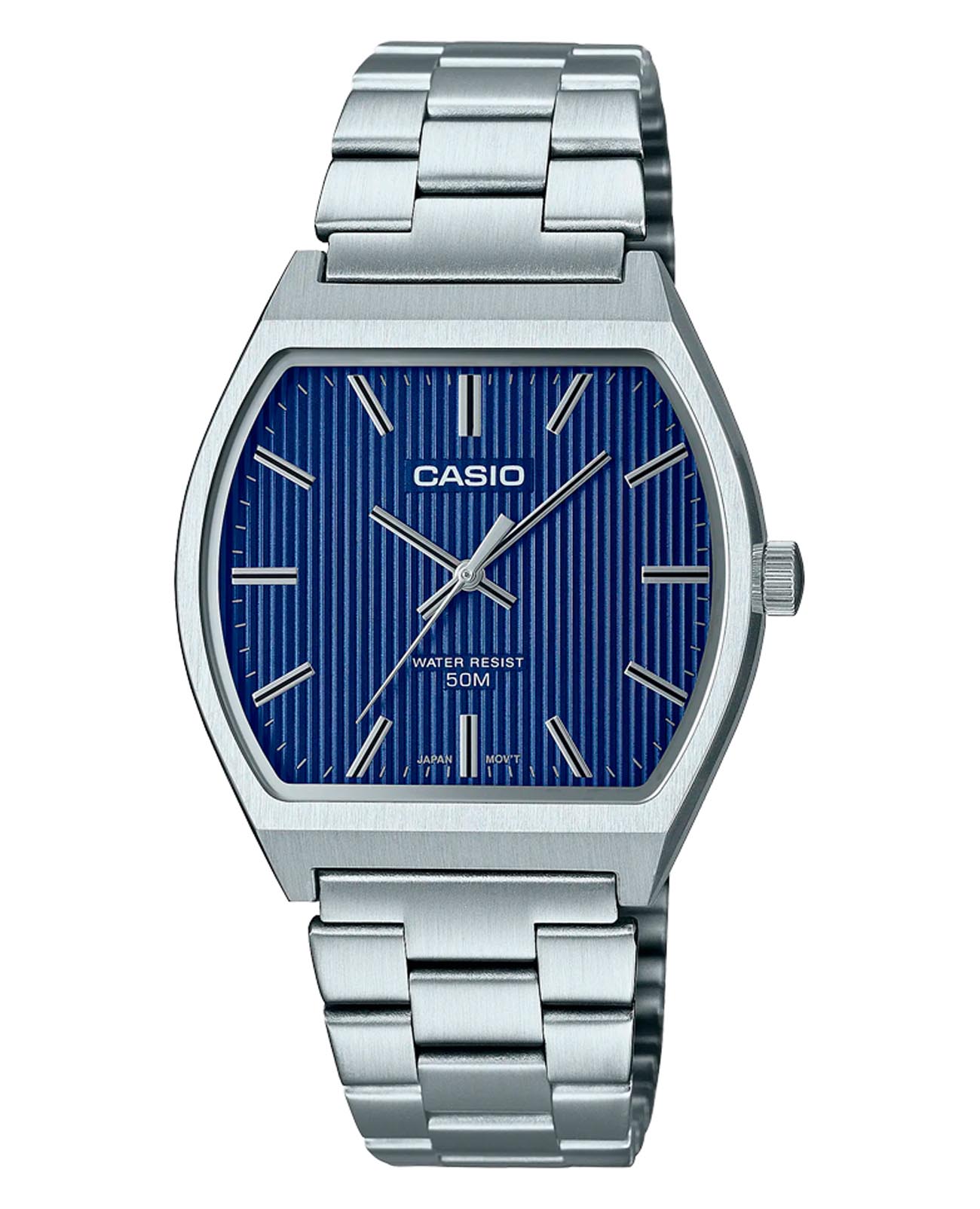 Casio Casio Collection MTP-B140D-2AVDF (MTP-B140D-2A)  MTP-B140D-2A кварцевые мужские часы синий циферблат, браслет нержавеющая сталь — вид спереди