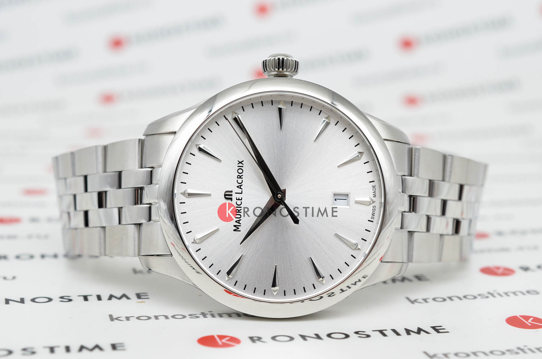 Maurice Lacroix Maurice Lacroix 1975 751007-SS002-130-1 , наручные мужские часы фото под углом