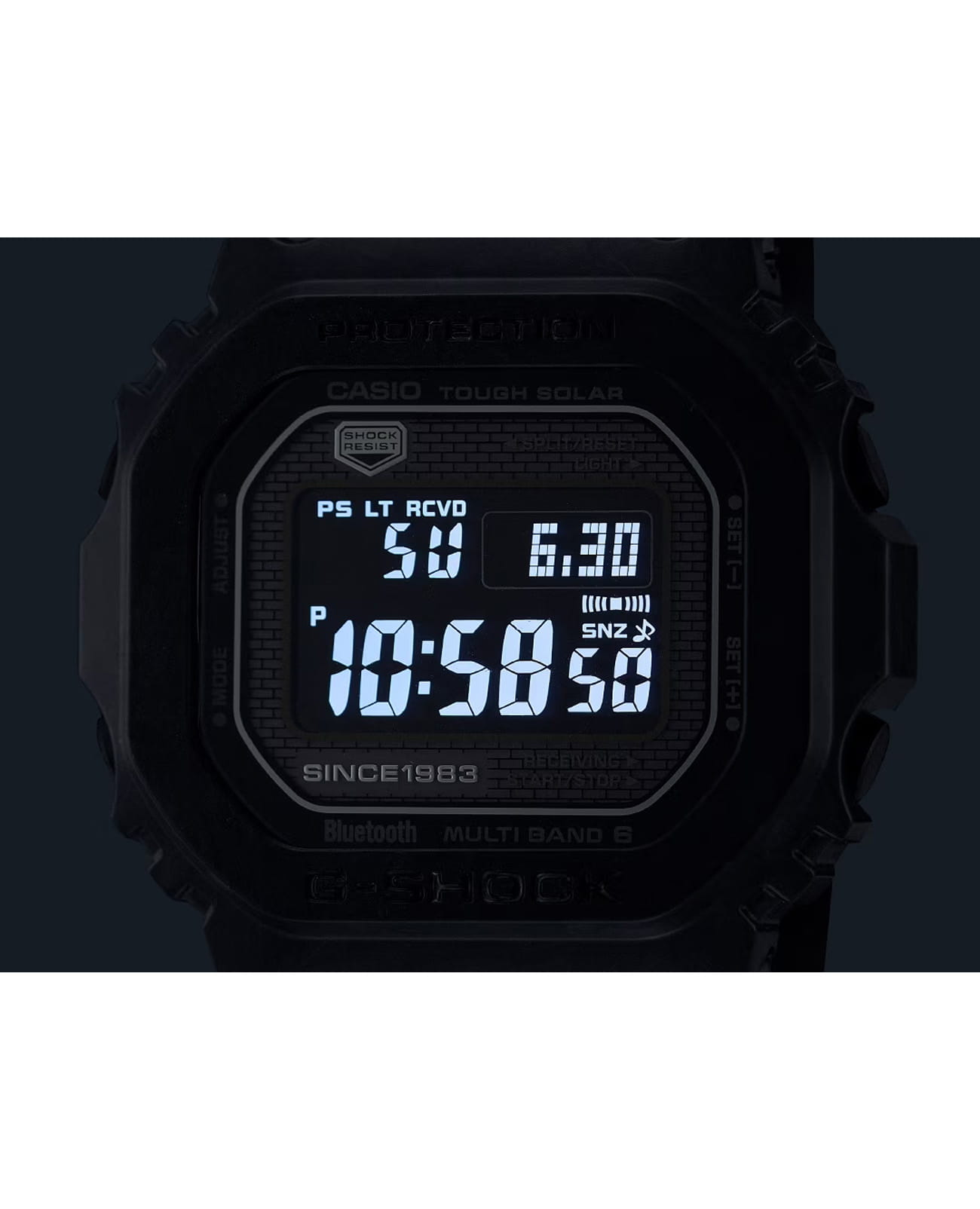 Casio Casio G-Shock GCW-B5000UN-1 электронные мужские часы часы крупный план  циферблата