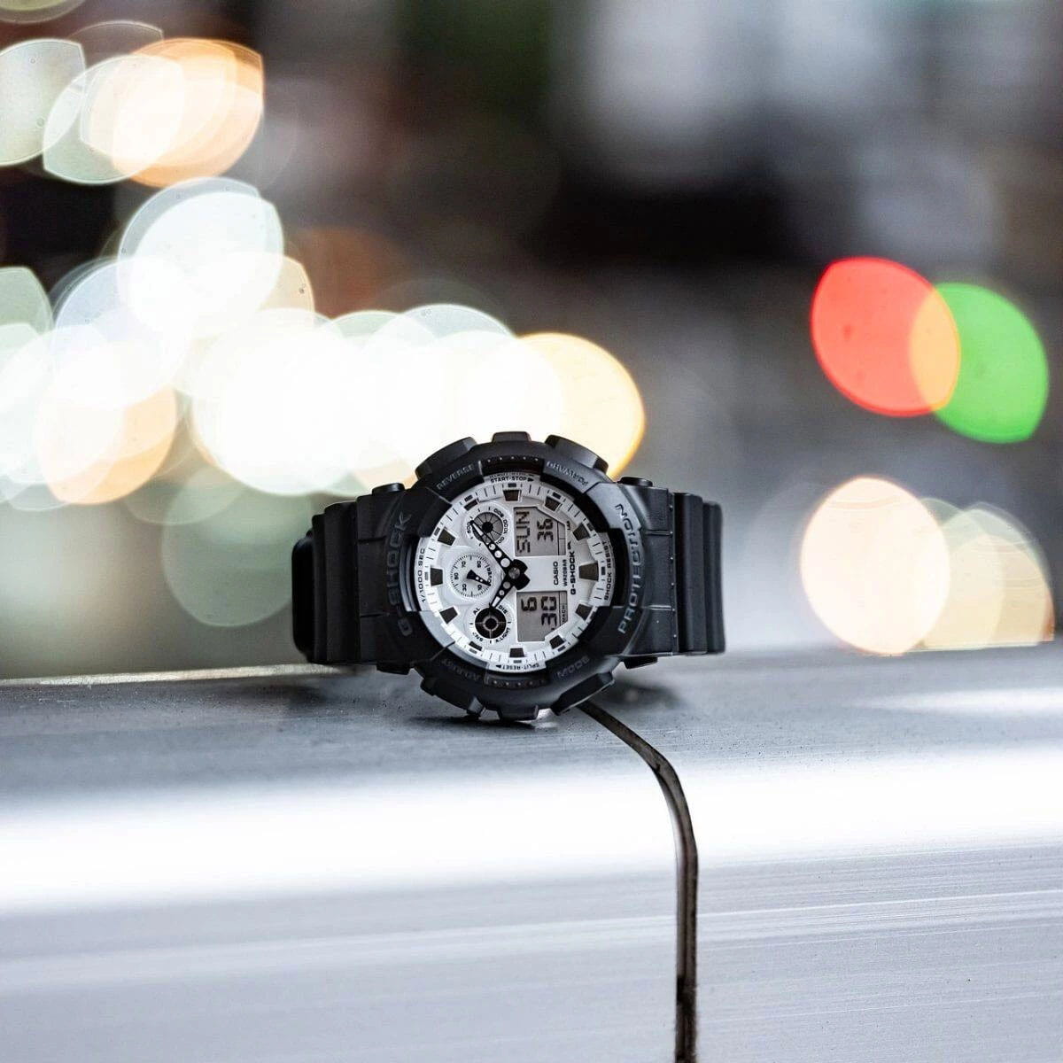 Оригинальные часы Casio Casio G-Shock GA-100WD-1A кварцевые калибр механизма  общий вид