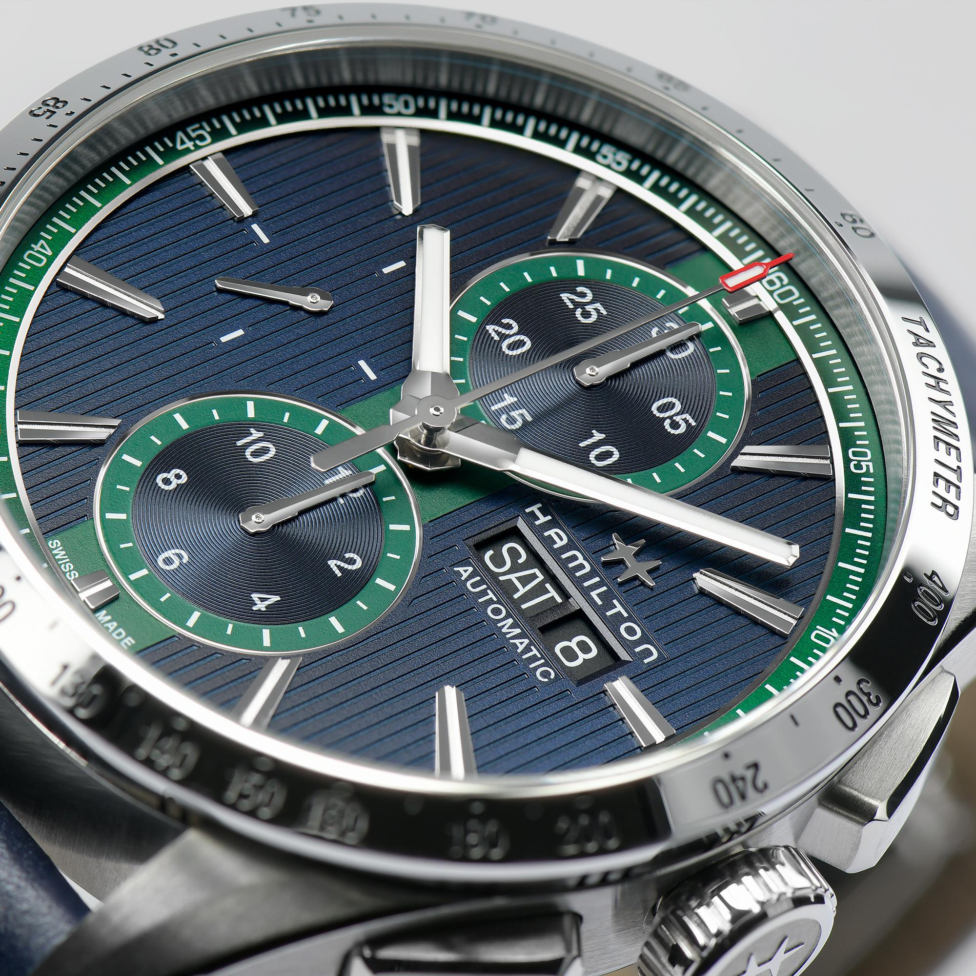 Оригинальные часы Hamilton Hamilton Broadway Day Date Auto Chrono H43516641 механические калибр механизма h-21 общий вид