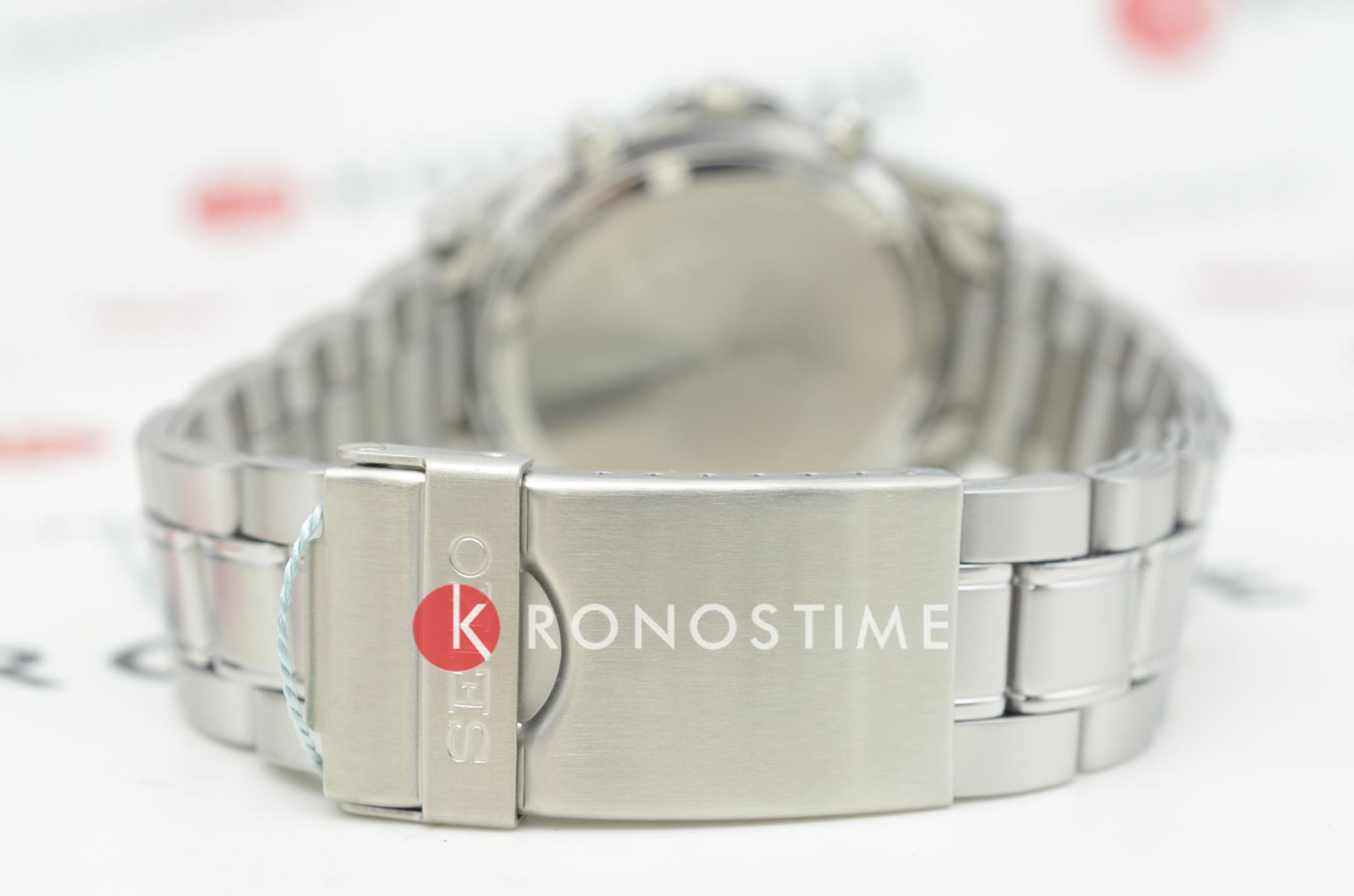Seiko Seiko Spirit Chronograph SBTQ071 кварцевые мужские часы часы крупный план синий циферблата
