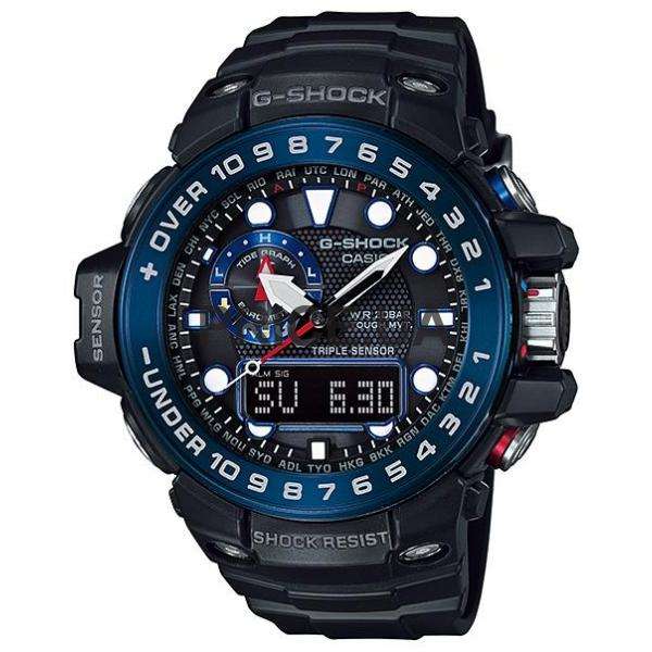 Casio Casio G-Shock GWN-1000B-1B  GWN-1000B-1B электронные мужские часы черный циферблат, браслет силикон — вид спереди