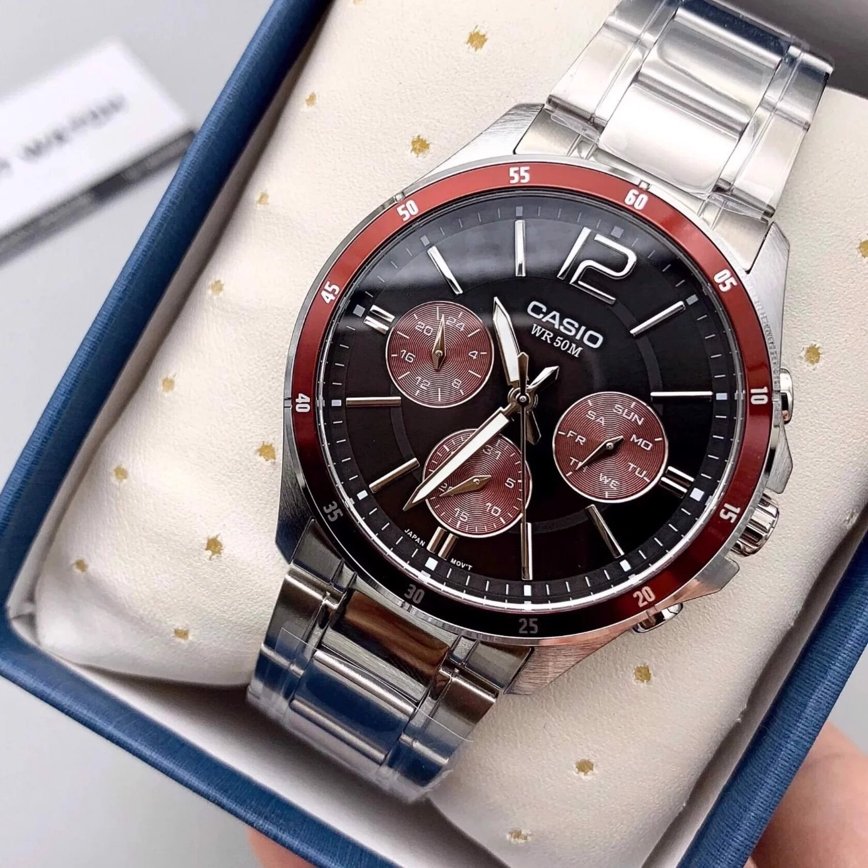 Casio Casio Collection MTP-1374D-5AVDF(MTP-1374D-5A)  - задняя крышка металл сталь корпуса, япония часы