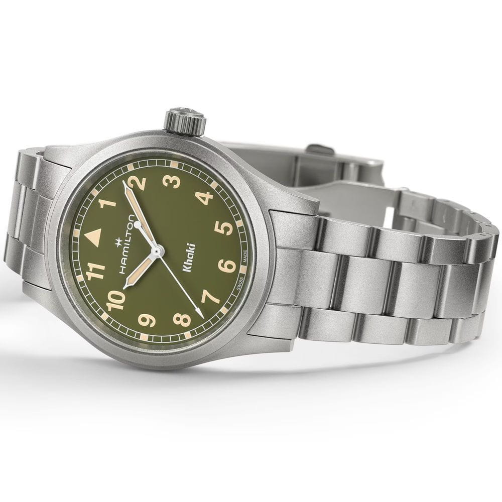 Hamilton Hamilton Khaki Field Quartz 38mm H69401160, khaki field швейцария мужские часы на браслете нержавеющая сталь боковой вид