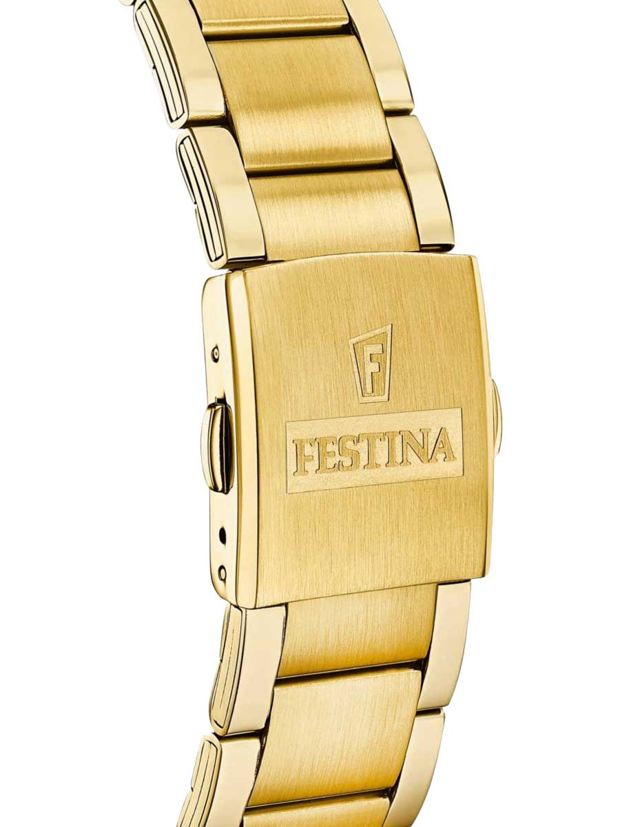 Festina Festina Timeless Chrono F20633/3,  испания мужские часы на браслете сталь c pvd покрытием боковой вид