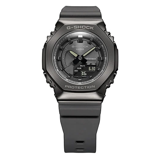 Casio Casio G-Shock GM-S2100B-8ADR (GM-S2100B-8A) электронные женские часы часы крупный план серый циферблата