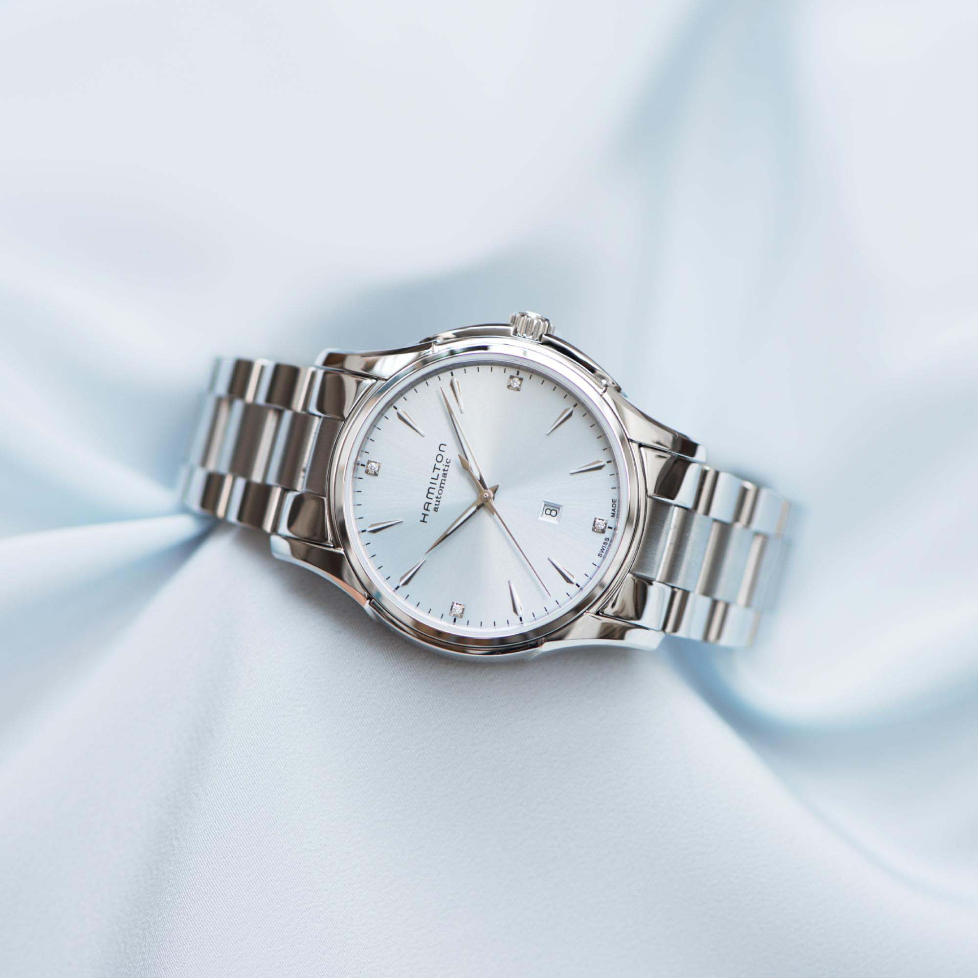 Hamilton Hamilton Jazzmaster Lady Auto H32315142 женские часы синий циферблат на запястье