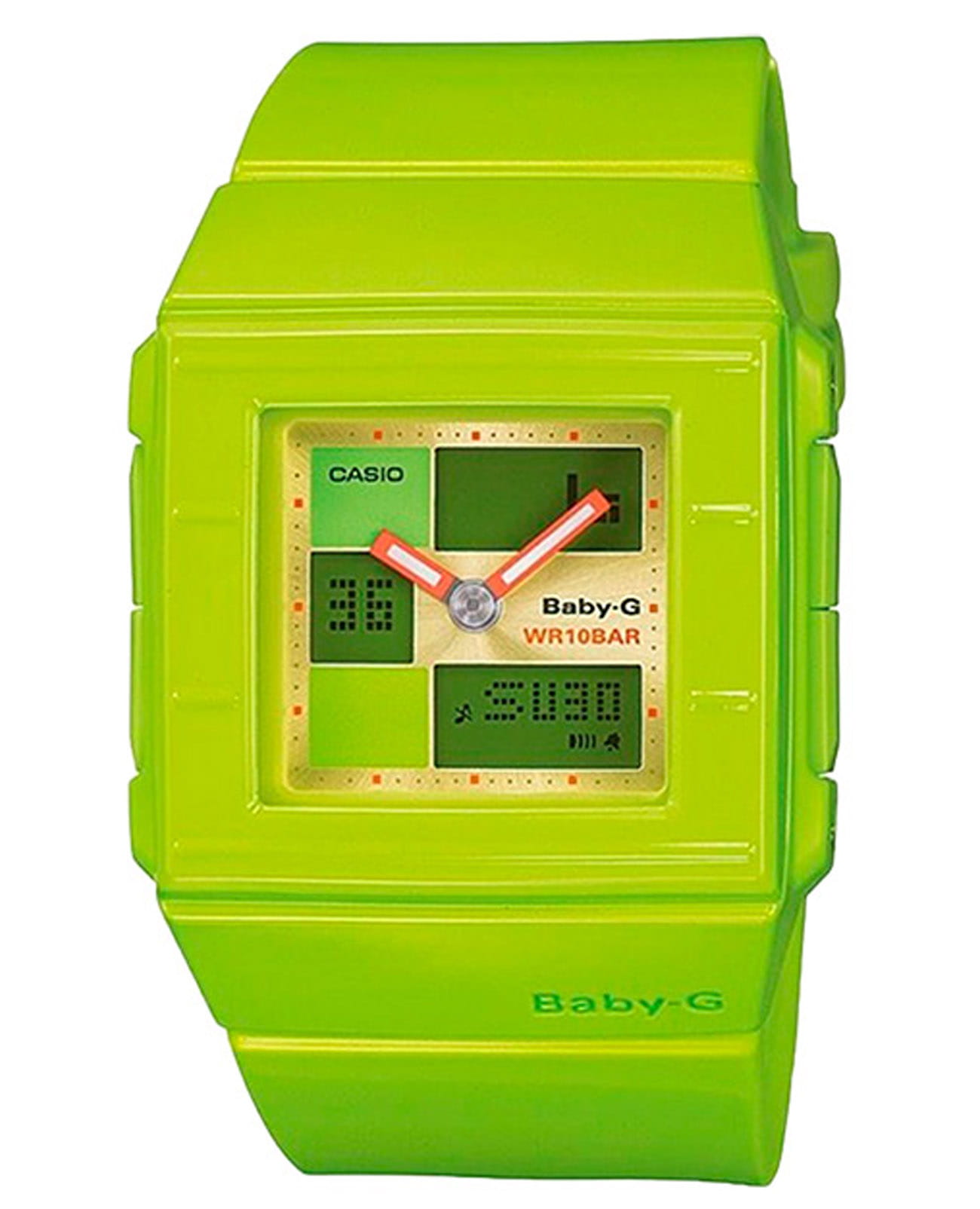 Casio Casio Baby-G BGA-200-3EDR  BGA-200-3EDR кварцевые женские часы  циферблат, браслет пластик — вид спереди