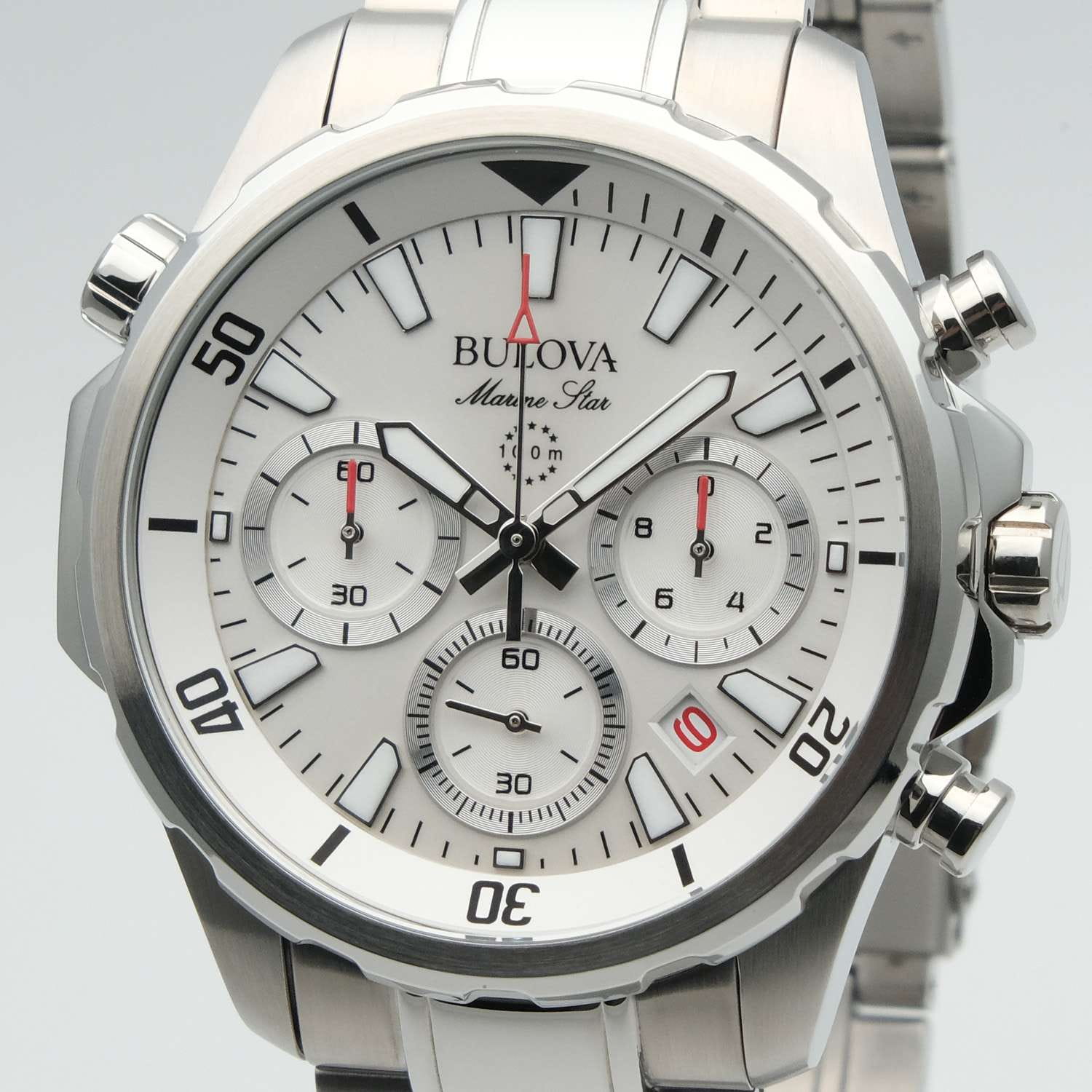 Оригинальные часы Bulova Bulova Marine Star 96B255 кварцевые калибр механизма  общий вид