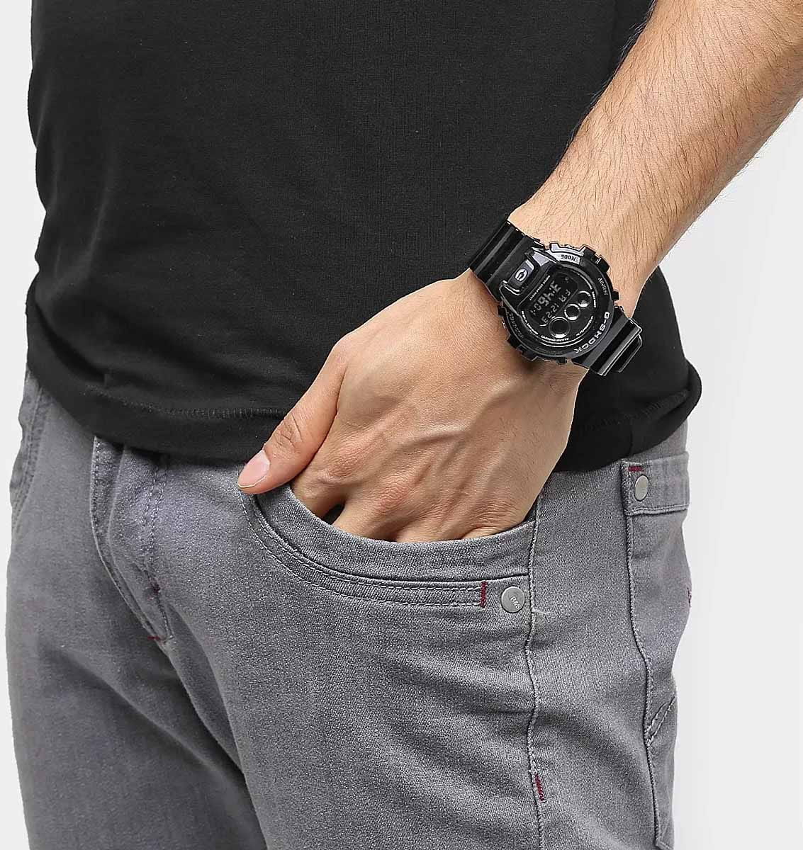 Casio Casio G-Shock DW-6900NB-1DR (DW-6900NB-1E) , наручные мужские часы фото под углом