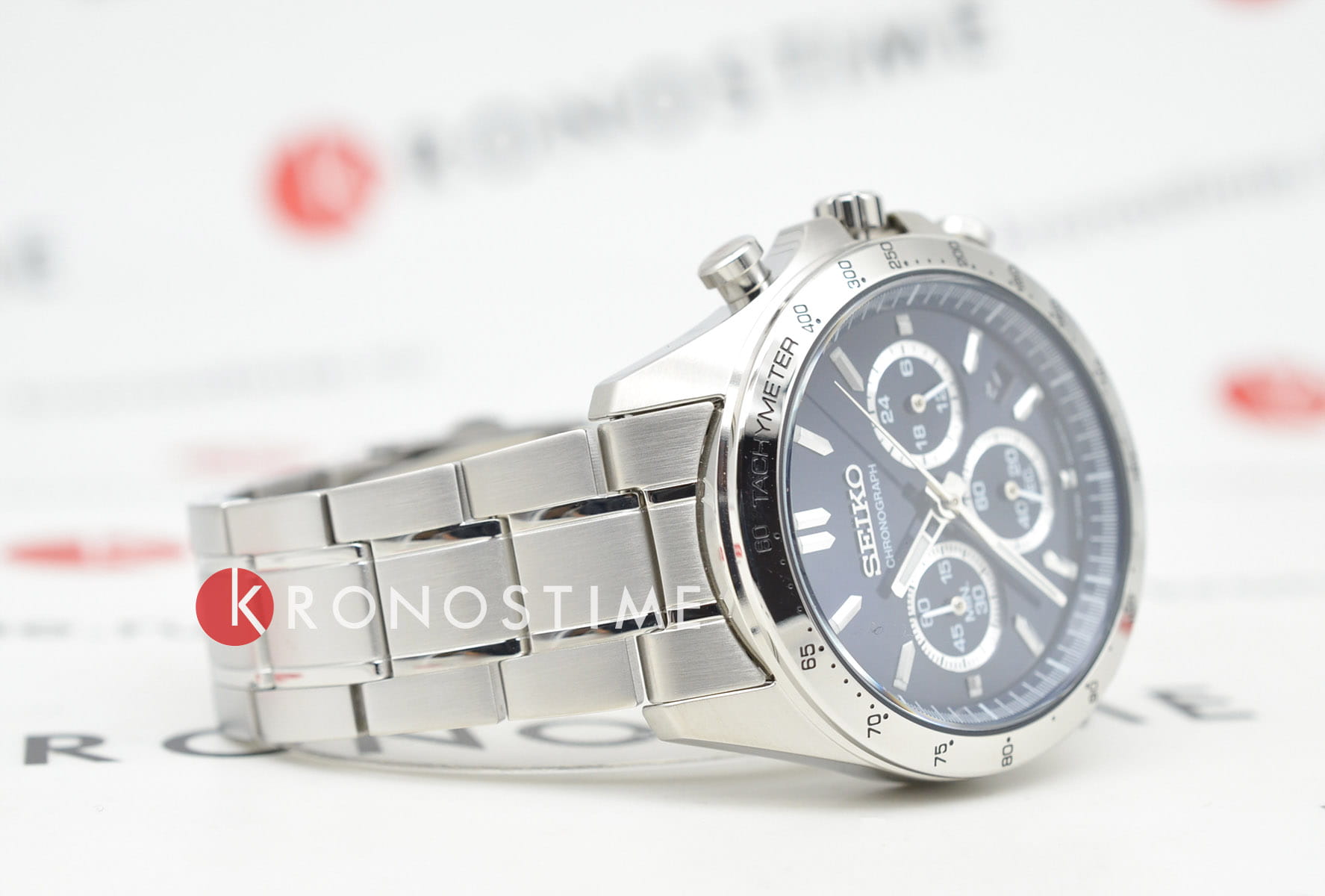 Seiko Seiko Spirit Chronograph SBTR011 мужские часы синий циферблат на запястье