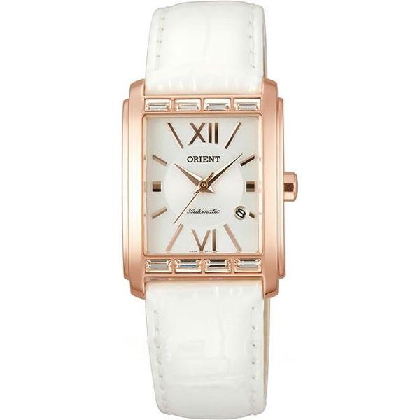 Orient Orient NRAP003W (FNRAP003W)  FNRAP003W механические женские часы белый циферблат, браслет кожа + текстиль — вид спереди