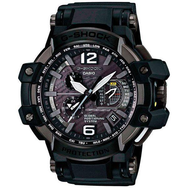 Casio Casio G-Shock GPW-1000-1B  GPW-1000-1B электронные мужские часы черный циферблат, браслет пластик — вид спереди