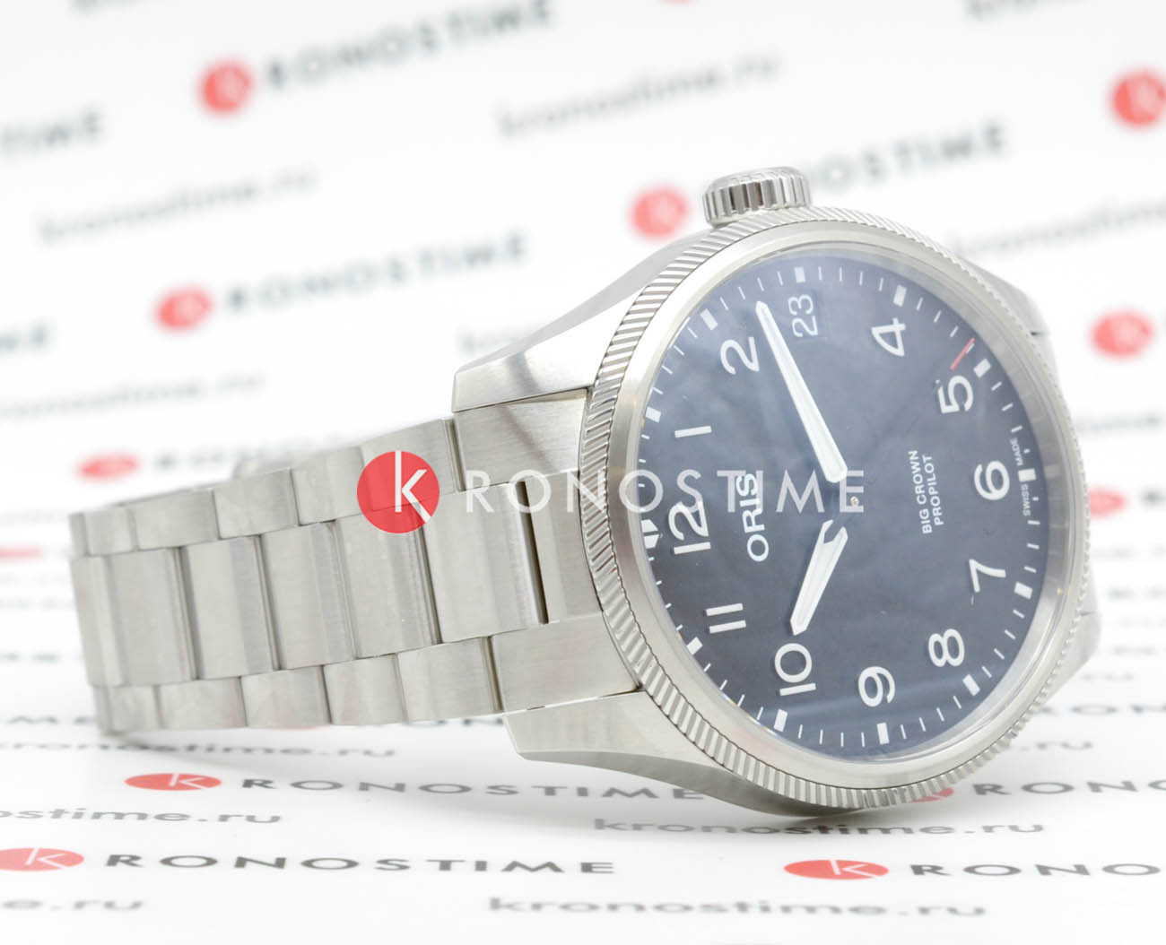 Oris Oris Propilot Big Crown Propilot Big Date 01 751 7761 4164-07 8 20 08 мужские часы черный циферблат на запястье