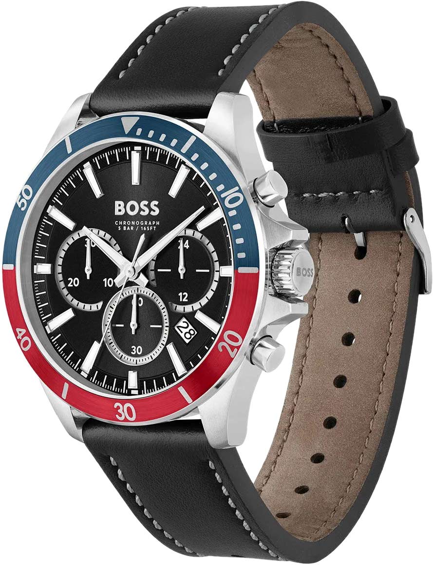 Hugo Boss Hugo Boss Troper HB1514099,  германия мужские часы на браслете кожаный боковой вид