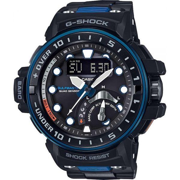 Casio Casio G-Shock GWN-Q1000MC-1A2 Premium GWN-Q1000MC-1A2 электронные мужские часы черный циферблат, браслет пластик — вид спереди