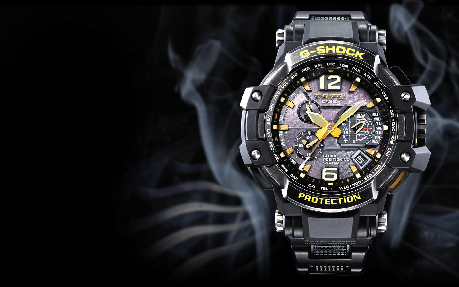 Casio Casio G-Shock GPW-1000VFC-1A, g-shock япония мужские часы на браслете  боковой вид