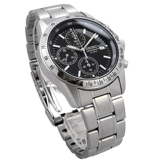 Seiko Seiko Spirit Chronograph SBTQ041  - задняя крышка сталь металл корпуса, япония часы