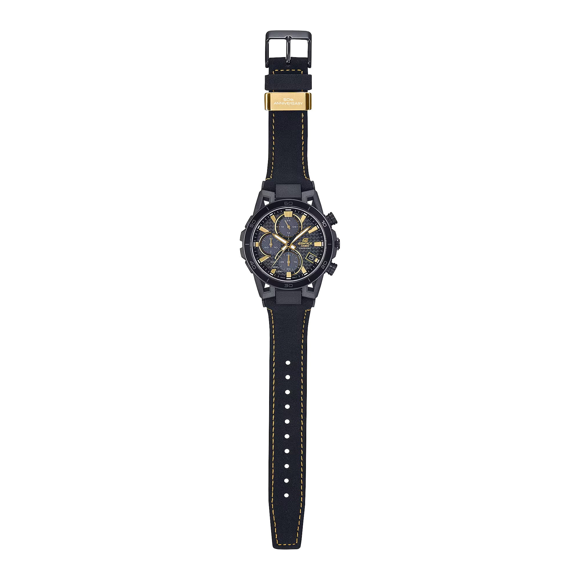 Casio Casio Edifice Sospensione EFS-S640ZE-1A, edifice япония мужские часы на браслете кожаный боковой вид