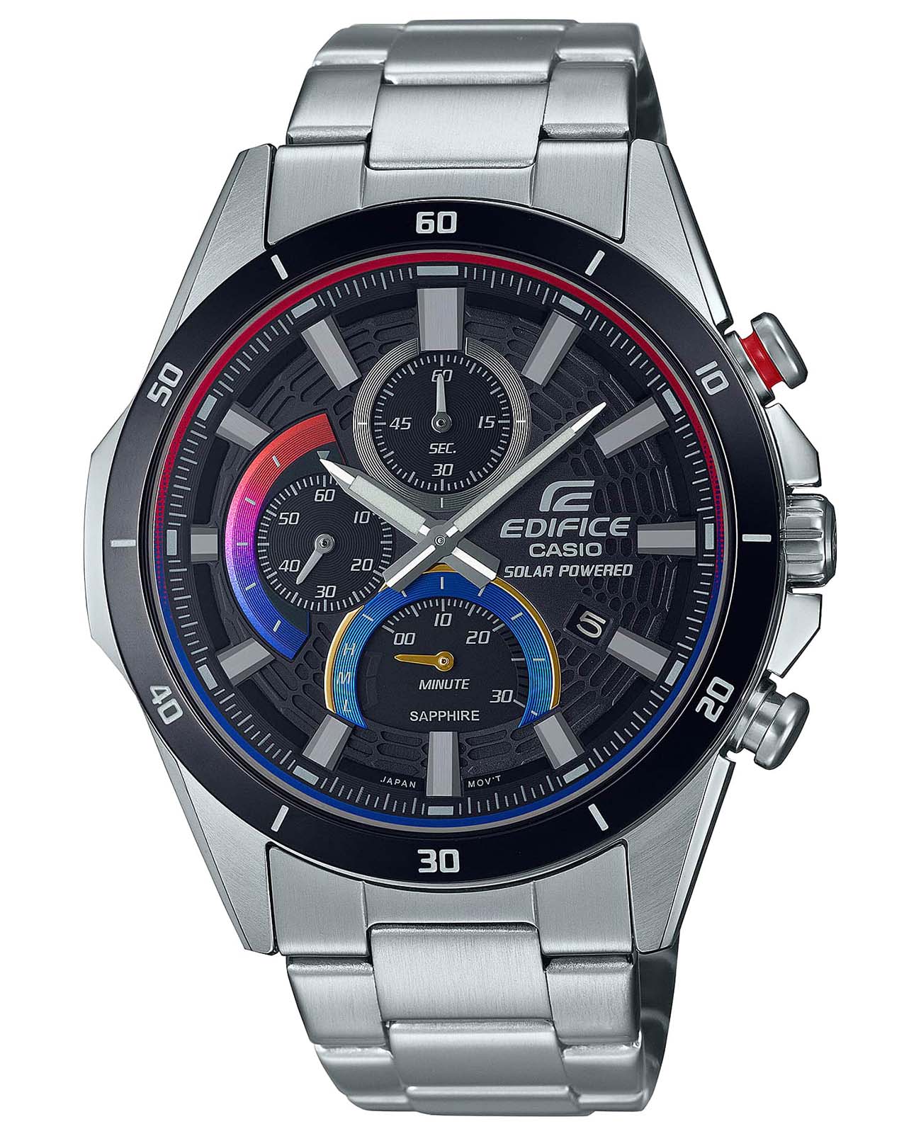 Casio Casio Edifice EFS-S610HG-1A EFS EFS-S610HG-1A кварцевые мужские часы  циферблат, браслет нержавеющая сталь — вид спереди