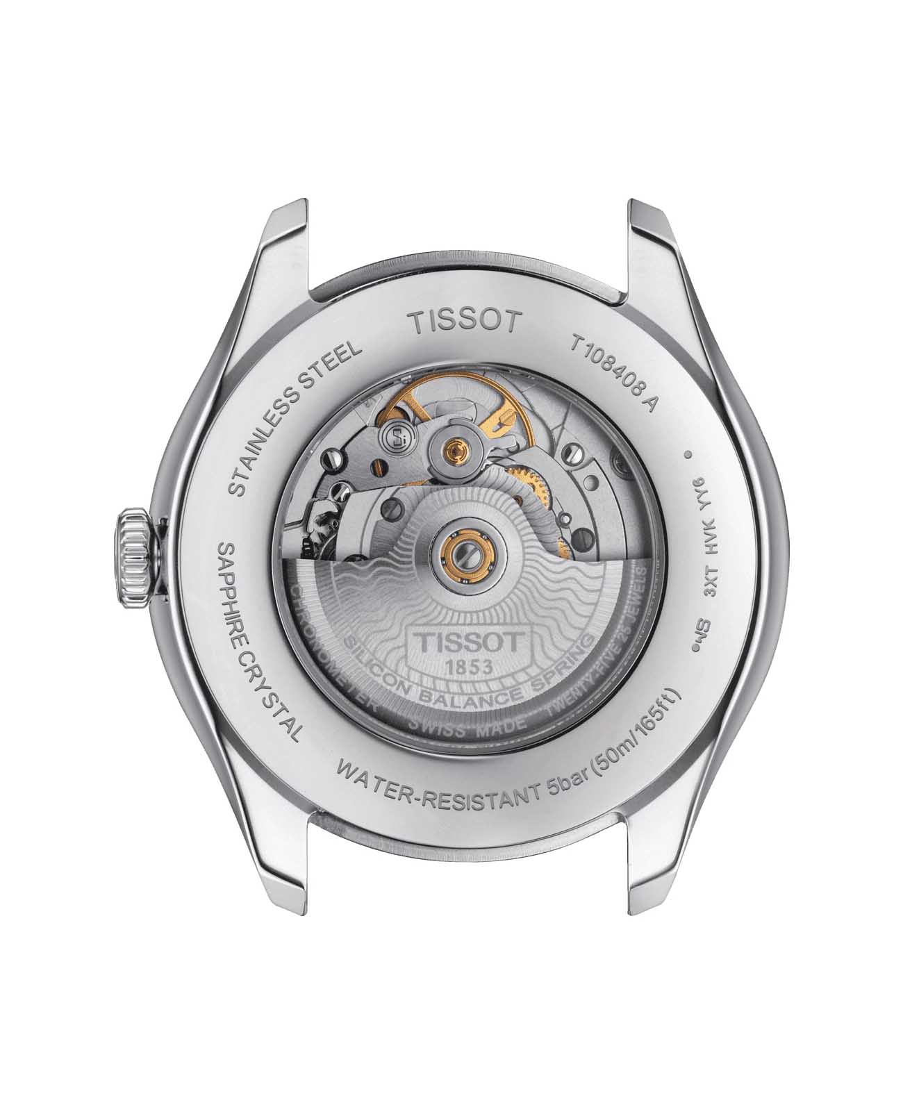 Оригинальные часы Tissot Tissot Ballade Powermatic 80 Silicium T108.408.11.058.00 механические калибр механизма powermatic 80.811 общий вид