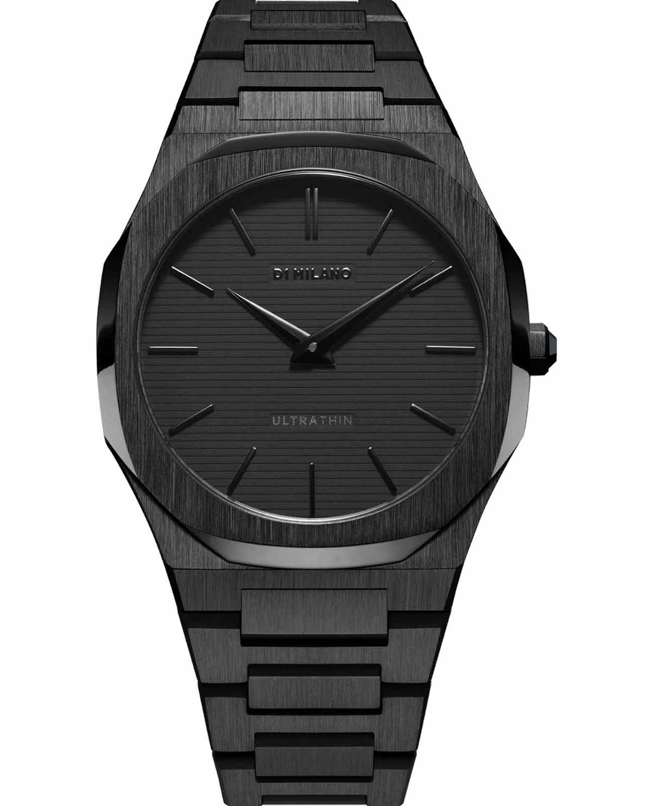 D1 Milano D1 Milano Ultra Thin UTBJSH  UTBJSH кварцевые женские часы черный циферблат, браслет нержавеющая сталь с pvd-покрытием — вид спереди