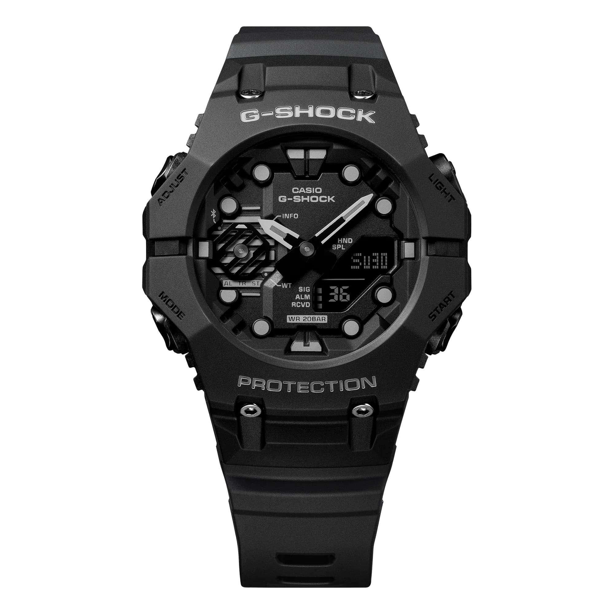 Casio Casio G-Shock GA-B001-1ADR (GA-B001-1A) электронные мужские часы часы крупный план черный циферблата