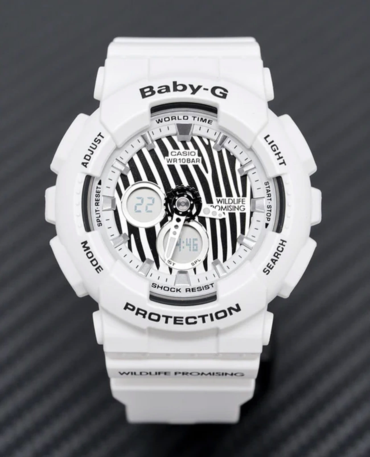 Casio Casio Baby-G BA-120WLP-7ADR кварцевые женские часы часы крупный план  циферблата