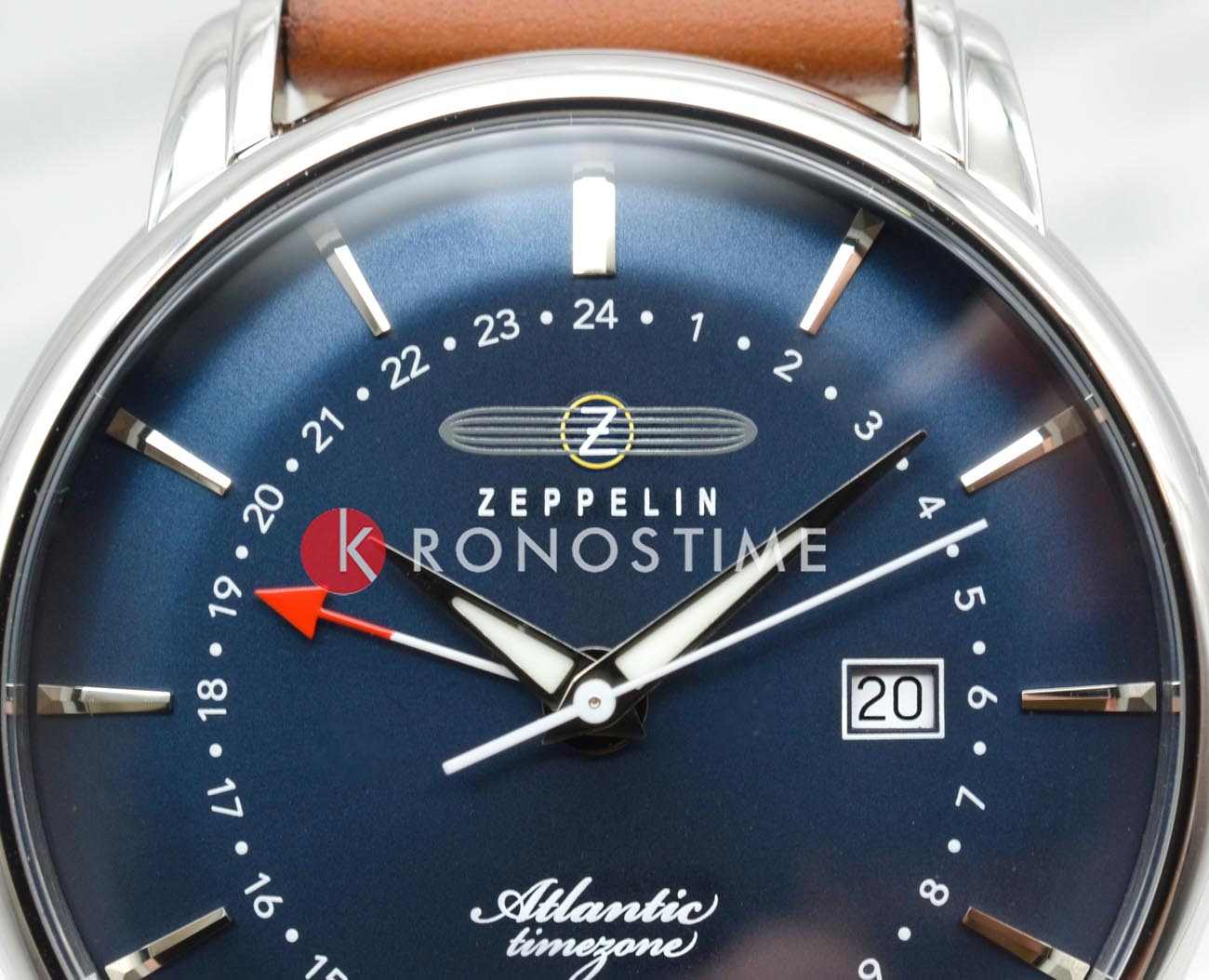 Zeppelin Zeppelin Atlantic 84423,  германия мужские часы на браслете кожаный боковой вид