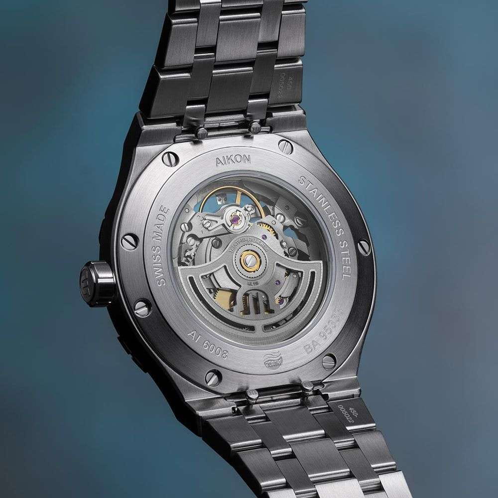 Maurice Lacroix Maurice Lacroix Aikon Automatic Skeleton AI6008-SS002-031-1, aikon швейцария мужские часы на браслете нержавеющая сталь боковой вид