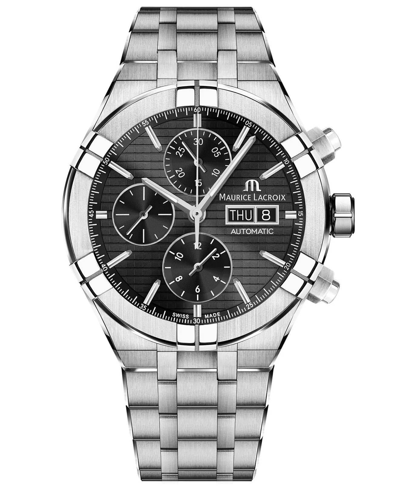 Maurice Lacroix Maurice Lacroix Aikon Automatic Chronograph AI6038-SS00F-330-A , наручные мужские часы фото под углом