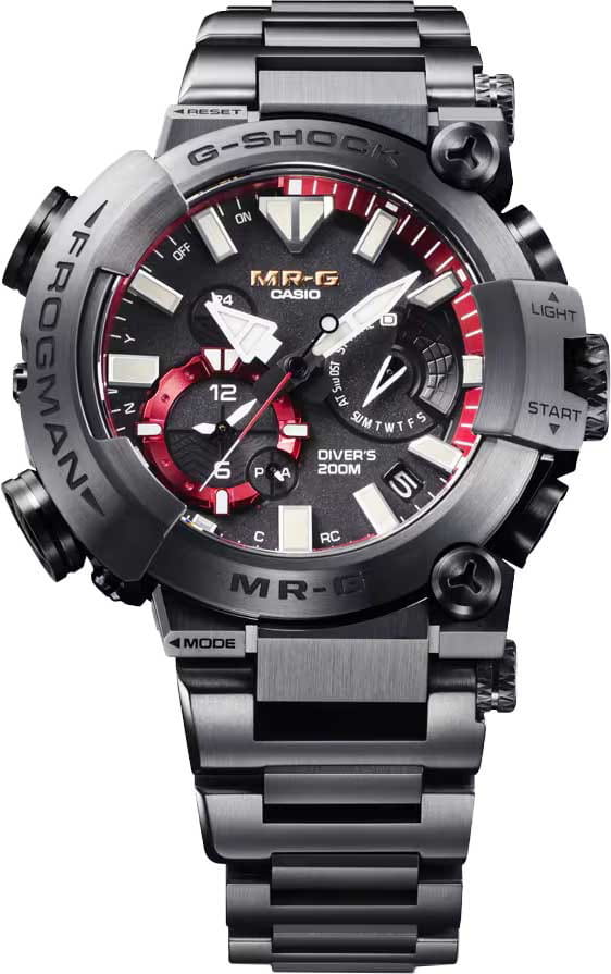 Casio Casio G-Shock MRG-BF1000B-1A, g-shock япония мужские часы на браслете титановый боковой вид