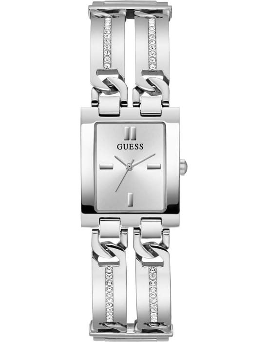 Guess Guess GW0668L1  GW0668L1 кварцевые женские часы серебристый циферблат, браслет нержавеющая сталь — вид спереди