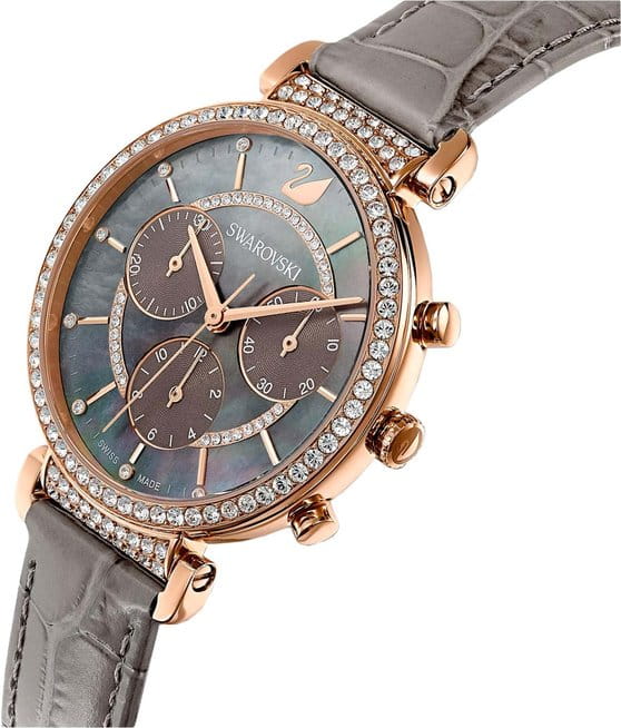 Swarovski Swarovski Passage Chrono 5580348,  швейцария женские часы на браслете кожаный боковой вид