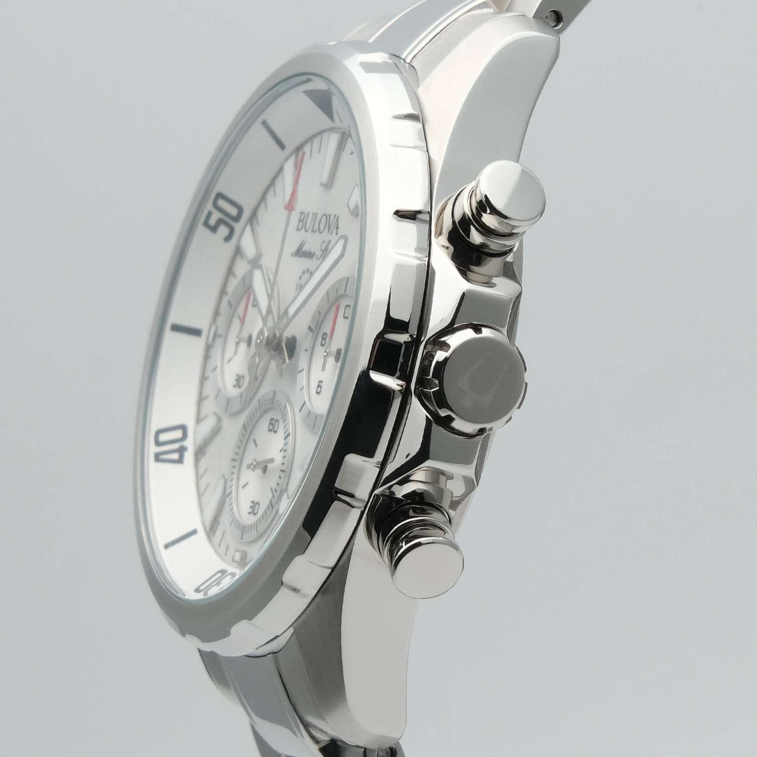 Bulova Bulova Marine Star 96B255 мужские часы белый циферблат на запястье