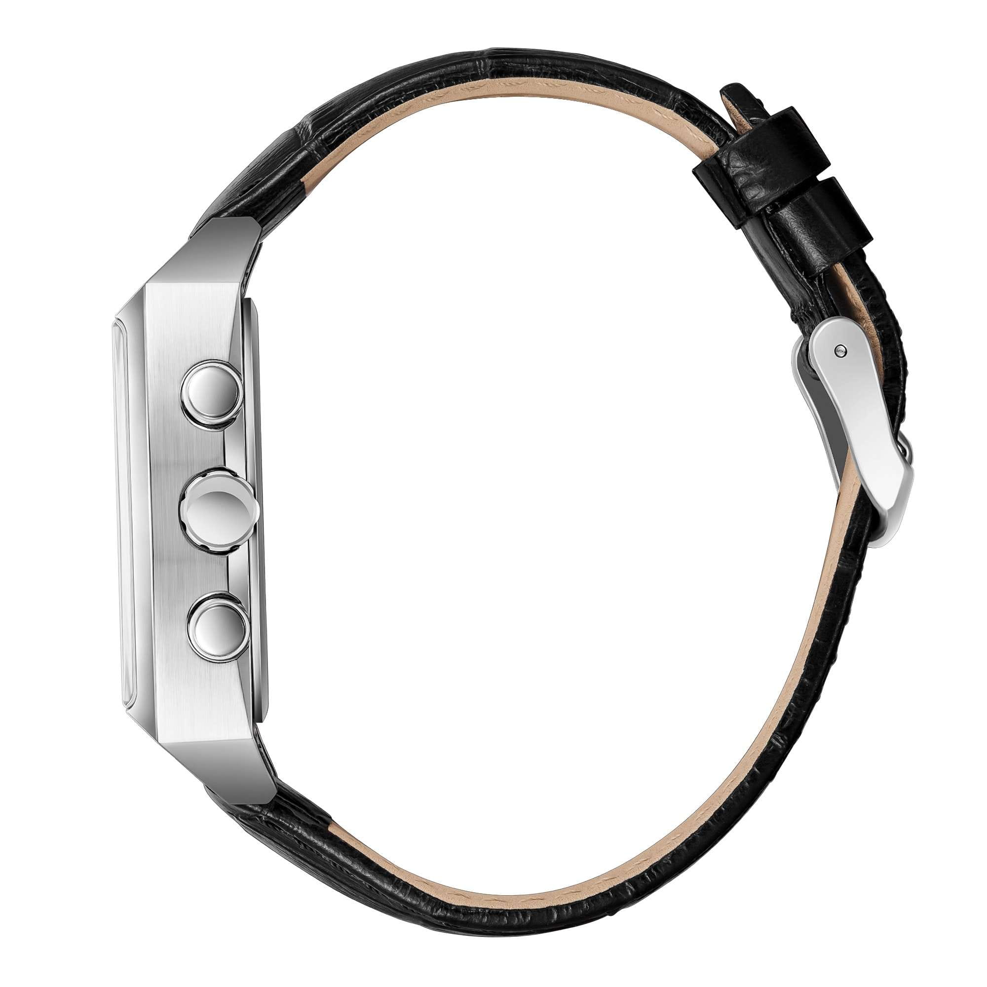 Lee Cooper Lee Cooper LC08180.351,  англия мужские часы на браслете кожаный боковой вид