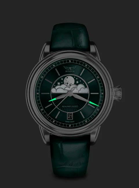 Aviator Aviator Douglas MoonFlight V.1.33.2.263.4, douglas moonflight швейцария женские часы на браслете кожаный боковой вид