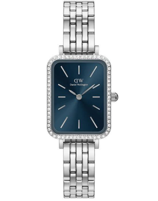 Daniel Wellington Daniel Wellington Quadro DW00100670  DW00100670 кварцевые женские часы синий циферблат, браслет нержавеющая сталь — вид спереди