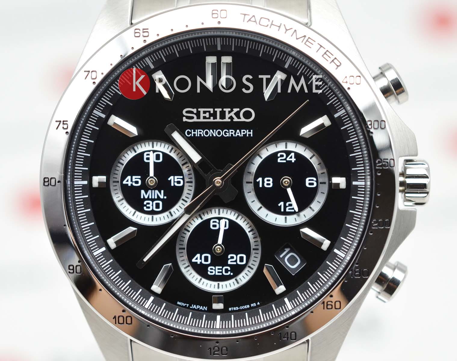 Seiko Seiko Spirit Chronograph SBTR013,  япония мужские часы на браслете нержавеющая сталь боковой вид