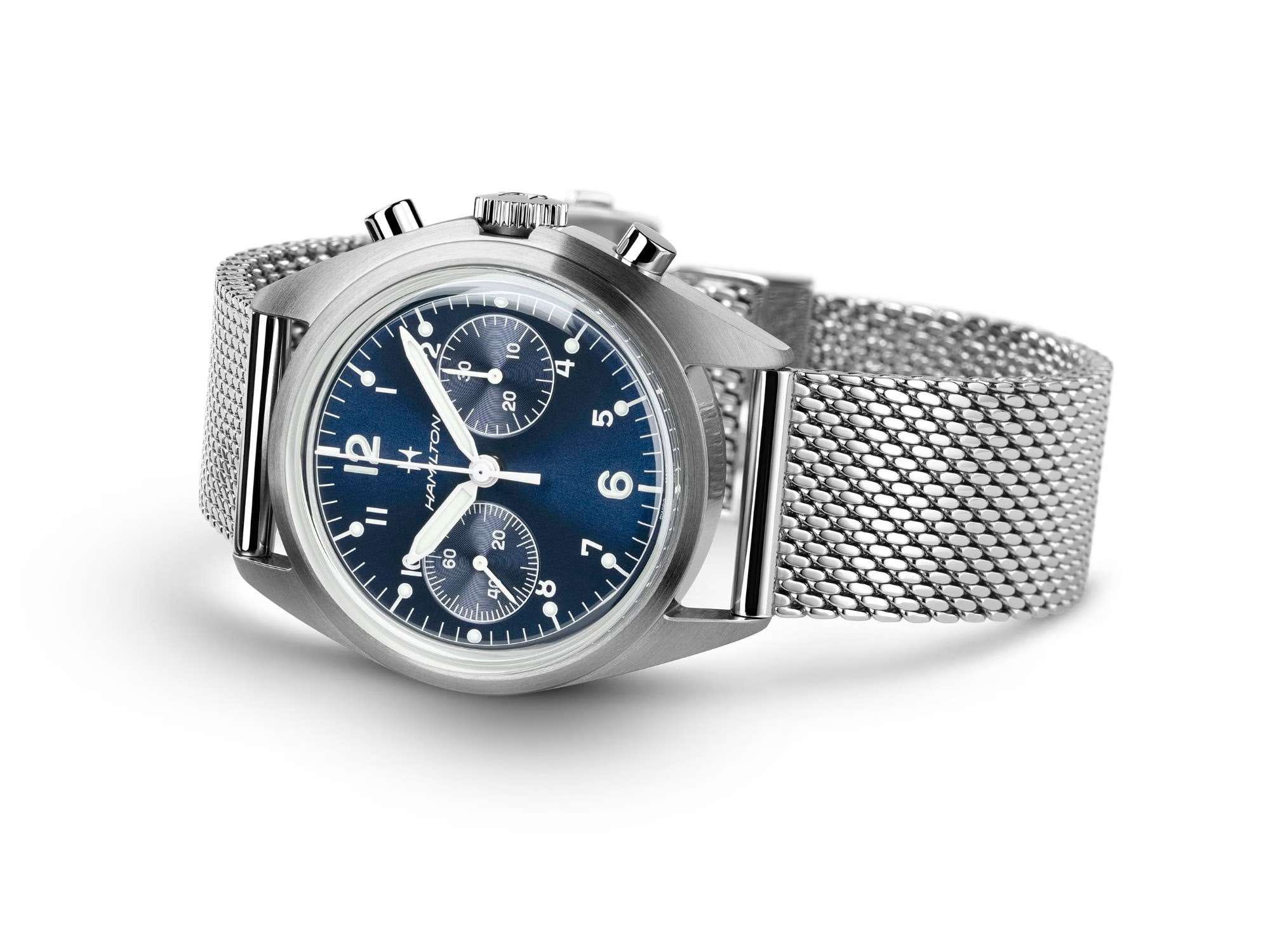 Hamilton Hamilton Khaki Aviation Pilot Pioneer Mechanical Chronograph 40mm H76409140 , наручные мужские часы фото под углом
