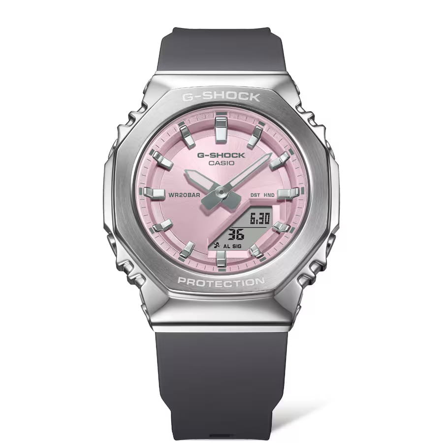 Casio Casio G-Shock GM-S2110-4A женские часы розовый циферблат на запястье