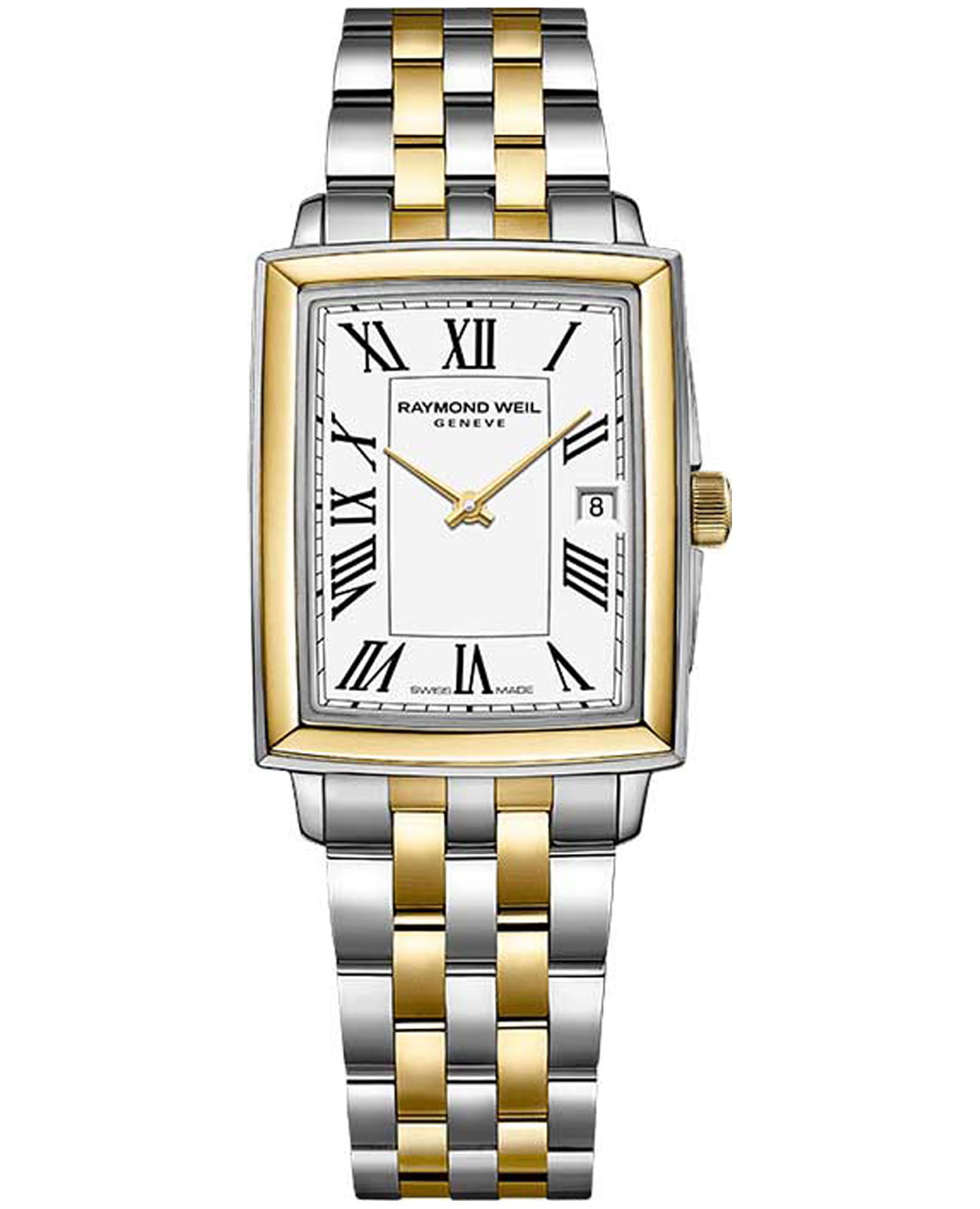 Raymond Weil Raymond Weil Toccata 5925-STP-00300  5925-STP-00300 кварцевые женские часы белый циферблат, браслет нержавеющая сталь с pvd-покрытием — вид спереди