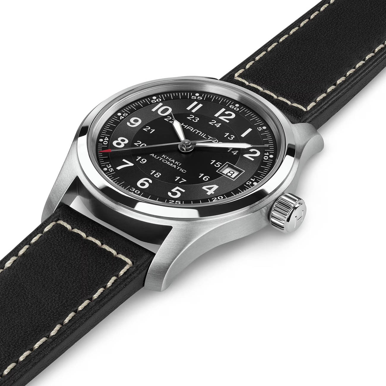 Оригинальные часы Hamilton Hamilton Khaki Field Auto 42 mm H70605733 механические калибр механизма h-10 общий вид