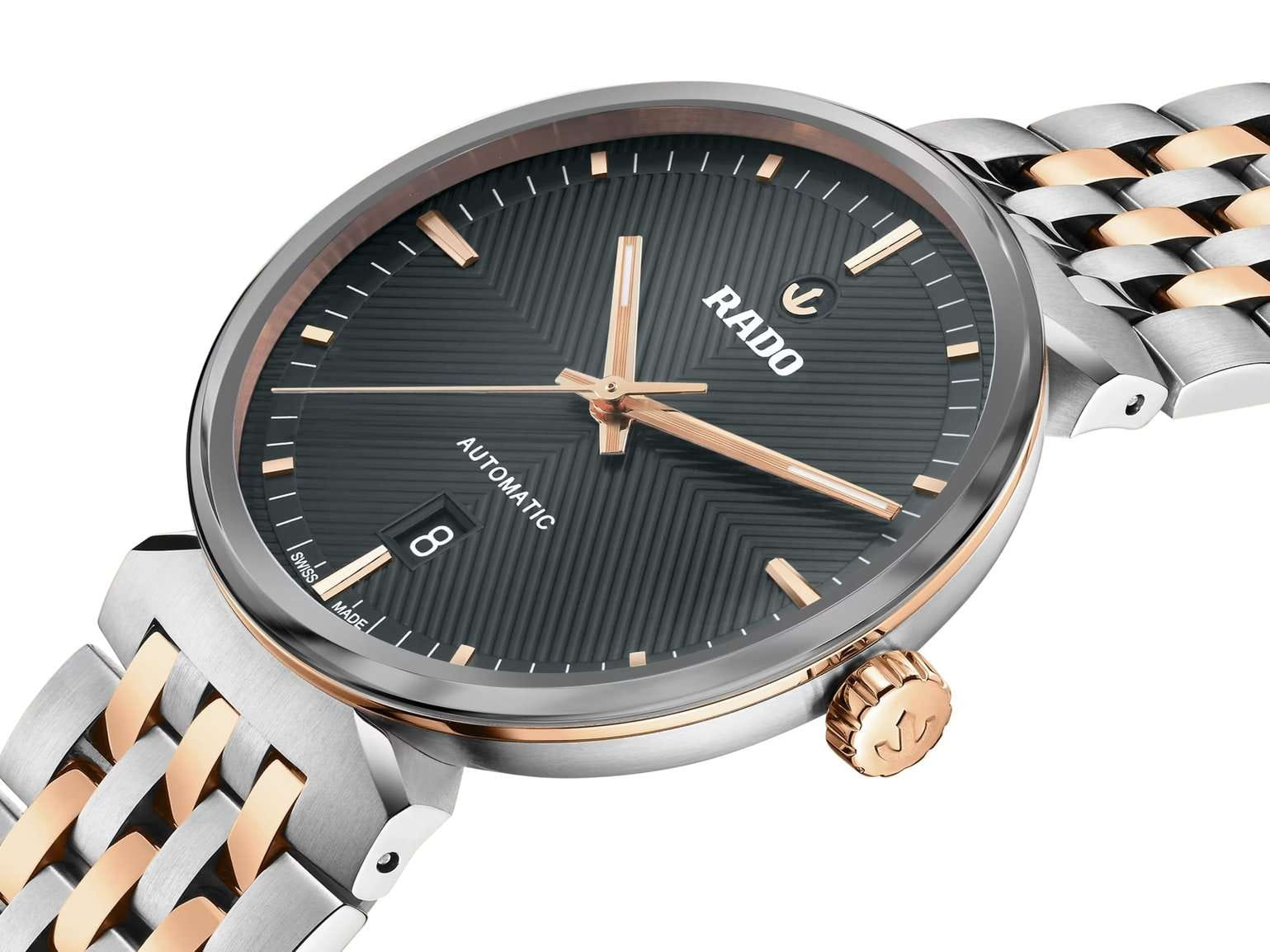 Rado Rado Florence Automatic R48903103, florence швейцария мужские часы на браслете нержавеющая сталь с pvd-покрытием боковой вид