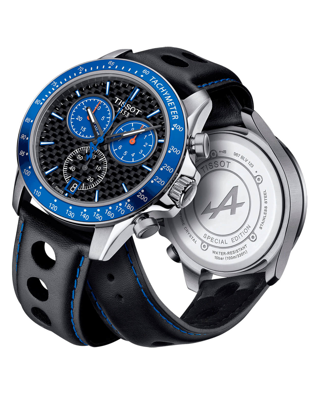 Tissot Tissot V8 Alpine T106.417.16.201.01, t-sport швейцария мужские часы на браслете кожаный боковой вид